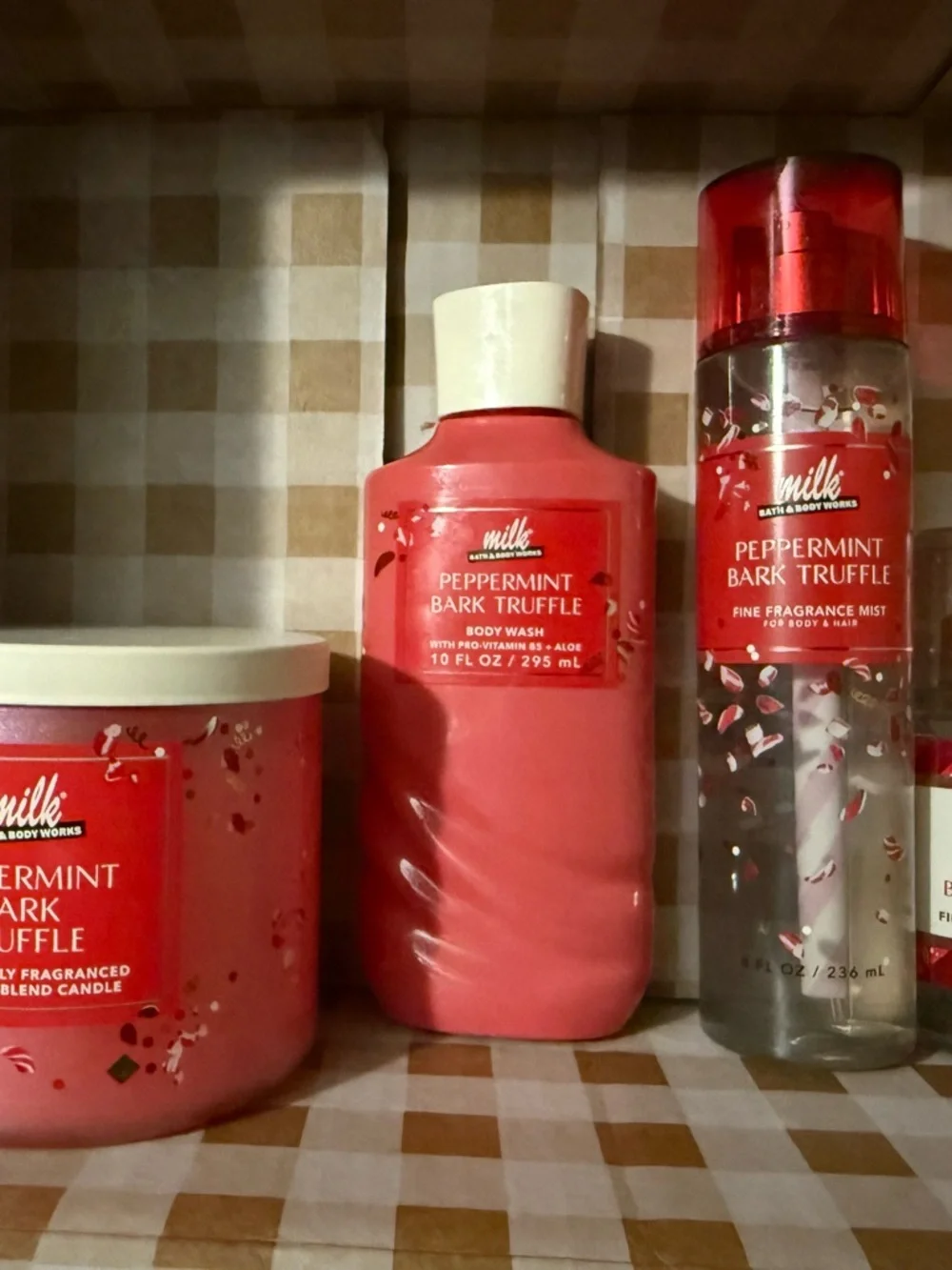 Milk Bath & Body Works Peppermint Bark Truffle Set - Red